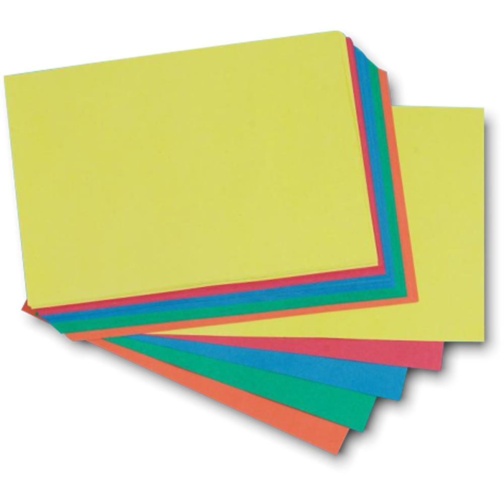 A4 100% Recycled Brite Bright Coloured Card 285gsm/340 Micron Pack of 50 Sheets 4 Colours Card Stock
