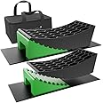 RVGUARD Camper Levelers, Up to 35,000 lbs RV Camper Leveling Kit with Curved Levelers and Wheel Chocks, Offers Gradual Height Changes Instead of Block Height Increments, Comes with Anti-Slip Mats
