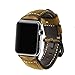 iStrap Compatible/Replacement for Apple Watch 42mm 38mm 40mm 44mm Handmade Asso Padded Leather Black PVD Clasp Watch Bands Strap for iwatch Series 4 Series 3 Series 2 Series 1