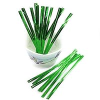 Weststone 1000pcs 4" Green Metallic Twist Ties foil Twist Ties for Cello Bags Treat Bags in Birthday Party Wedding Party