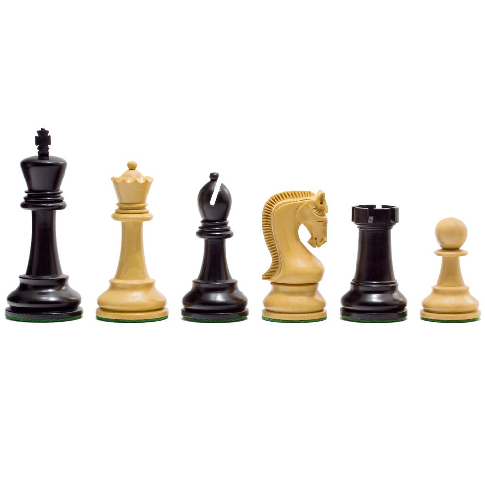 Leningrad Series Ebonised Chess Men 4 inch