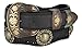 Mens Brass Classic Berry Concho Scalloped Genuine Leather Belt