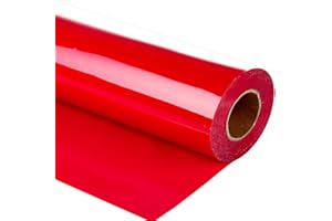 guangyintong Heat Transfer Vinyl Roll for T-Shirts -HTV Vinyl 12" x 12ft Matte Surface (Red A4)
