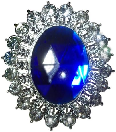 Wildflower Linen Royal Napkin Ring, Sapphire Blue, Set of 2