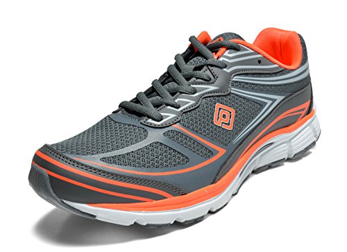 DREAM PAIRS 160373-M Men's New Flexible Recreational Athletic Running Sport Sneakers Shoes GREY ORANGE SILV-SZ-9