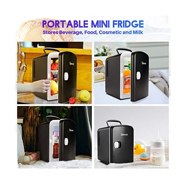 Astro Mini heladera 4 Lts 6 Latas Alimentos Medicinas Negro - Imagen 6