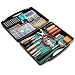 273 Pieces Leather Working Tools and Supplies with Leather Tool Box Cutting Mat Hammer Stamping Tools Needles Snaps and Rivets Kit Perfect for Stitching Punching Cutting Sewing Leather Craft Making