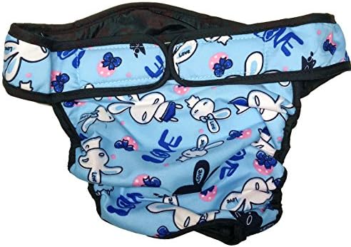 Mew Washable Dog Diapers, Adjustable Reusable Doggie Diaper Wraps Suitable for Female Dogs Menstrual Trousers