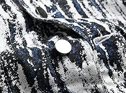 LAMKUKU Mens Denim Jacket Ripped Slim Jean Jacket