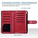 ULAK Compatible with iPhone 8 Plus/Phone 7 Plus Wallet Case with Card Holder, Premium PU Leather Flip Cover with Kickstand Magnetic Closure Shockproof Case for iPhone 7 Plus/8 Plus, Red
