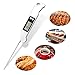 TedGem Cooking Thermometer, Digital Instant Read Food Meat Thermometer, Digital Electronic BBQ Thermometer with Collapsible Internal Probe (Silver)