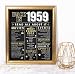 Katie Doodle 60th Birthday Decorations Gifts for Women or Men | Includes 8x10 Back-in-1959 Sign [Unframed], BD060, Black/Gold