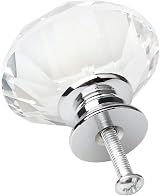 nuosen 4 Pcs Crystal Knobs 40 mm Diamond Drawer Cabinet Door Pulls view 8