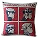 CoverProof® Urparcel Gorillaz Band Hip-pop Music Comic Retro Throw Pillow Case Decor Cushion Covers Square 18*18 Inch Beige Cotton Blend Linen
