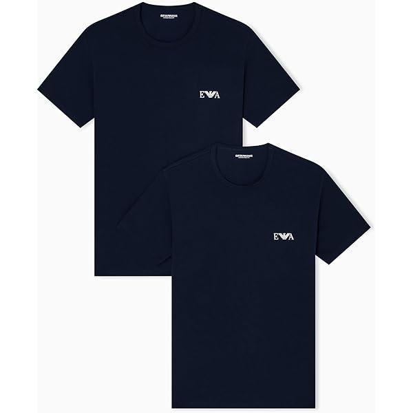 Emporio Armani Men's Stretch Cotton Jersey 2 Pack Crew Neck T