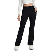 Yogipace Women's CozyWarmth High Rise Thick Fleece Lined Straight Leg Thermal Sweatpants with Side Pockets