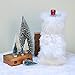 AerWo Faux Fur Wine Bottle Bag, White Christmas Wine Bottle Cover for Winter Holiday party decorations, 13 x 6 inch