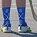 ChalkTalkSPORTS Hockey Half Cushioned Crew Socks | Crossed Sticks | Royal/White