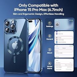 Humixx 8 Colors Magnetic for iPhone 15 Pro Max Case