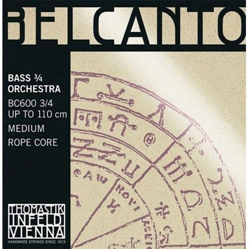 Thomastik-Infeld BC62 Belcanto Double Bass Strings, Single D String, BC62, 3/4 Size, Rope Core Chrome Wound