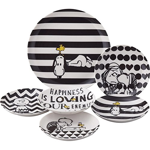 Amazon スヌーピー モノトーン ベリーセット お皿 小皿 大皿 取り