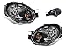 SPPC Crystal Headlights Black Assembly Set For Dodge Neon - (Pair) Drive Left and Passenger Right Side Replacement Headlamp