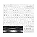 BUZIFU Piano Keyboard Stickers for 37/49/54/61/88 Keys, Transparent Piano Key Stickers Removable Keyboard Note Stickers Colorful Electronic Piano Keyboard Music Notes for Kids Beginners