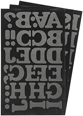 Magfok Iron on Black Letters Transfer 1-1/2-Inch, 3 Sheet