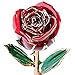 DEFAITH 24k Gold Dipped Rose with Crystal Stand (Red Original)