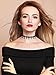 Mudder Choker Necklaces Black Velvet Choker Black Lace Gothic Charm Choker, 6 Pieces