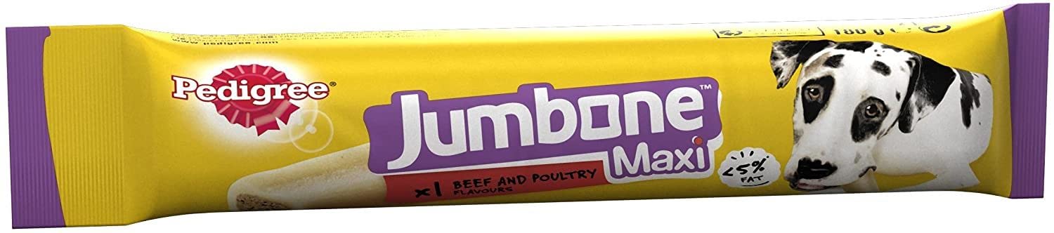 Pedigree Jumbone Maxi - Dog Treats - for Large Dogs - with Beef and Poultry - 12 Chews (Pack of 12)