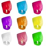 Maikerry Flying Paper Lanterns Sky Lanterns Chinese Wish Lanterns for Birthday Wedding Party Chinese Lanterns Assorted Colors100% Biodegradable Environmentally Friendly!(10pcs)