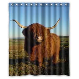 Amazon.com: Highland cow Shower Curtain 60 x 72 Inch ...