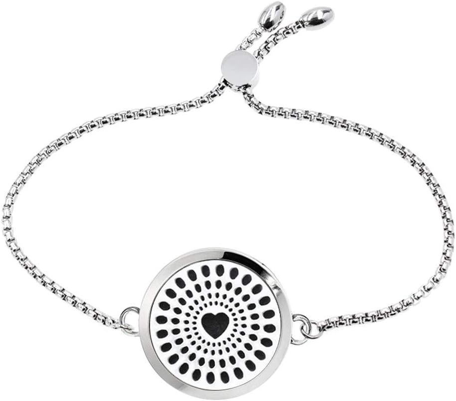 LABIUO Essential Oil Diffuser Bracelet,Stainless Steel Aromatherapy Locket Bracelets