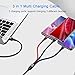 5FT Multi Charging Cable, USAMS Nylon Braided 2Pack 3 in 1 USB Charging Cable Adapter with USB Type C/Micro USB Connectors for Mobile Phones Tablets and More