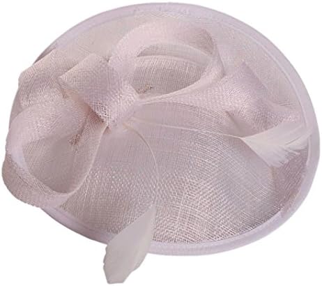 Lenfesh Women Fascinator Hat,Vintage Elegant Flower Mesh Ribbons Feathers Veil Pillbox Royal Ascot Cocktail Tea Wedding Party Hair Clip Hat Headwear