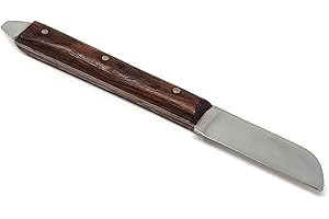 Dental Lab Plaster Knife Carver Spatula #12R with Wooden Handle and Stainless Steel Blade for Wax Mixing and Modelling