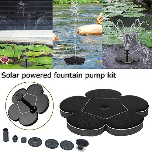 Solar Water Fountain for Bird Bath, Solar Fountain Water Pumps Freestanding Submersible for Small Pond,Fish Tank, Patio, Garden Decoration 1.4 W Solar Panel Water Pump Kit, Solar Pond Pump (AS70)