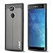 J&D Case Compatible for Xperia XA2 Case, Anti-Scratch Leather Texture Pattern Shock Resistant Protective Rubber TPU Slim Case for Sony Xperia XA2 Bumper Case, Not for Xperia XA2 Ultra, Black