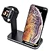 BYUEE 2 in 1 Aluminum-Alloy iPhone Wireless Charger Stand & Charging Station for iPhone 8/8 Plus/X/Xs/Xs Max and Watch Stand & Holder for iWatch Series 4/3/2/1