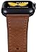 PEAK ZHANG Compatible with Apple Watch Band, 42mm 44mm M/L Men Women Top Grain Leather Strap for iWatch Series 5,4,3,2,1 (Caramel+Space Grey Clasp,42mm 44mm M/L)