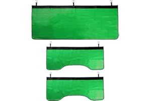 Wonfly Automotive Mechanic Fender Covers, red 53.2 26in 43.5 18in Magnetic Car Mat Fender Protector Set with Hooks 3PCS (Green, L)