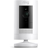 Ring Outdoor Cam (Stick Up Cam), Weather-Resistant Home or Business HD Security Camera, Live View, Color Night Vision, Two-Way Talk, Motion Alerts, Works with Alexa, White