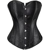 Corset Top Bustier Renaissance Lace up Lingerie Women Overbust Satin Plus Size