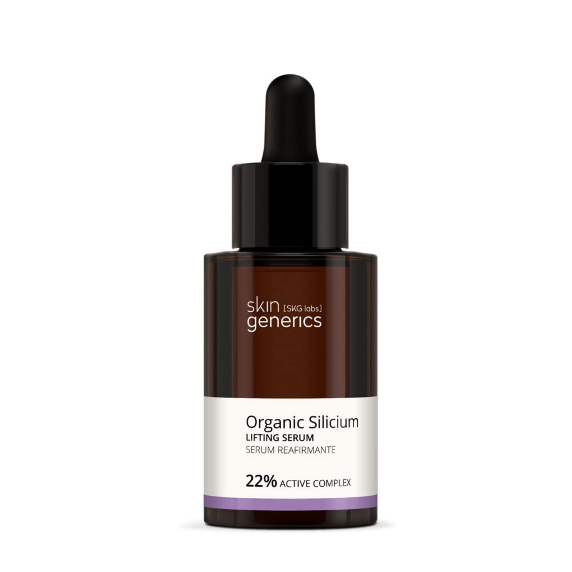 Skin Generics | Firming Facial Serum 22% Organic Silicon | 30ml | Hydration and Protection against Free Radicals | Regenerates Skin and Reduces Wrinkles | Paraben and Paraffin Free | 100% Vegan