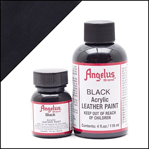 Angelus Brand Acrylic Leather Paint Waterproof 1oz - Black