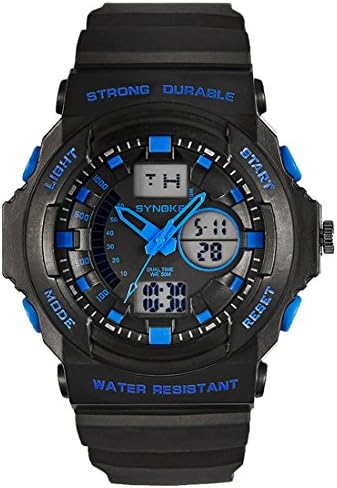 VBBARC Cool Waterproof Digital Analog Sports Watch For Age 7-15 Years old Boys Girls watches gift (blue)