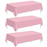 Childom 3 Pack Plastic Tablecloths for Rectangle