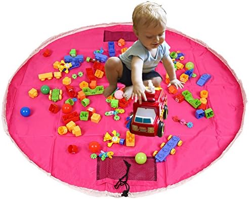 Kottle 150cm Toy Storage Bag Organizer Kids Play Mat Toy Quick Pouch (Pink)