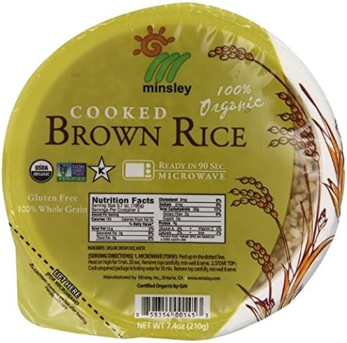 Steamed Brown Rice Bowl, Organic, Microwaveable, 7.4-Ounce Bowls (pack of 48) GoGo-jf